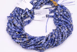 Natural Blue Sodalite Beads 6mm Star Shaped Real Gemstone 15" Strand Smooth Gemstone Beads