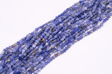 Natural Blue Sodalite Beads 6mm Star Shaped Real Gemstone 15" Strand Smooth Gemstone Beads