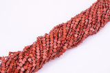 Natural Red Jasper Beads 6mm Star Shaped Real Gemstone 15" Strand Smooth Gemstone Beads