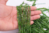 Green Peridot Jade Beads 6mm Star Shaped Real Gemstone 15" Strand Smooth Gemstone Beads