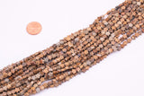 Natural Picture Jasper Beads 6mm Star Shaped Real Gemstone 15" Strand Smooth Gemstone Beads