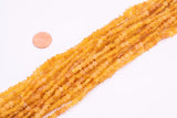 Amber Jade Beads 6mm Star Shaped Real Gemstone 15" Strand Smooth Gemstone Beads
