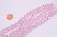 Pink AB Butterfly Crystal Beads 1 Strand