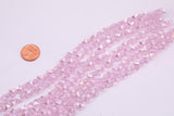 Pink AB Butterfly Crystal Beads 1 Strand