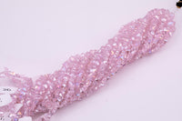Small Butterfly Pink AB Crystal Beads 1 Full Strand