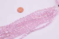 Small Butterfly Pink AB Crystal Beads 1 Full Strand