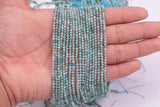 2mm Russian Amazonite Beads Full Strands - 15.5 inches- Nice Size Hole- Diamond Cutting, High Facets-Nice and Sparkly-Faceted Round