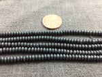 Gray Mat-Finished HEMATITE Beads. Flat Roundels. 4mm. Full Strand 16".