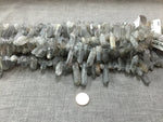 Natural Gray Quartz Freeform. Approximate 40mm Long. Full Strand 16". Gemstone Beads