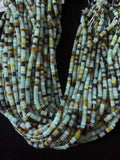 Natural Blue Amazonite 4mm 6mm Heishi Rondelle Beads 15.5" Strand