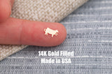 Cow Bovine Jewelry Connector or Charm - 14kt gold filled or Sterling Silver - Made in the USA - Custom