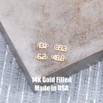 Marathon Runners Numbers Connector 3.1 6.2 13.1 39.3 48.6 Miles Permanent Jewelry Connector 14k gold filled Sterling Silver Made in the USA