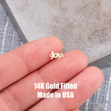 Joy Connector Permanent Jewelry Connector or Charm- Intricate Detail - 14kt gold filled or Sterling Silver - Made in the USA