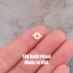 Penguin Connector Permanent Jewelry Connector or Charm- Intricate Detail - 14kt gold filled or Sterling Silver - Made in the USA