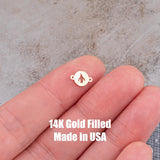 Penguin Connector Permanent Jewelry Connector or Charm- Intricate Detail - 14kt gold filled or Sterling Silver - Made in the USA