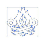 Camp Fire Connector or Charm - Intricate Detail - 14kt gold filled or Sterling Silver - Made in the USA - Custom