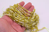 Olive Jade Star Beads 6mm 15.5" Strands