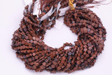 Natural Mahogany Jasper 6mm Star Shaped Real Gemstone 15" Strand Smooth Gemstone Beads