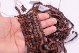 Natural Mahogany Jasper 6mm Star Shaped Real Gemstone 15" Strand Smooth Gemstone Beads