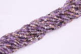 Natural Flower Amethyst 6mm Star Shaped Real Gemstone 15" Strand Smooth Gemstone Beads