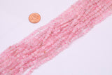 Natural Rose Quartz Beads 6mm Star Shaped Real Gemstone 15" Strand Smooth Gemstone Beads