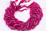 Fuchsia Hot Pink Jade 6mm Star Shaped Real Gemstone 15" Strand Smooth Gemstone Beads