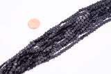 Natural Black Onyx Beads 6mm Star Shaped Real Gemstone 15" Strand Smooth Gemstone Beads