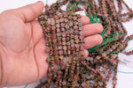 Natural Unakite 6mm Star Shaped Real Gemstone 15" Strand Smooth Gemstone Beads