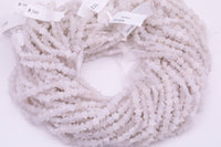 Natural White Jade Beads 6mm Star Shaped Real Gemstone 15" Strand Smooth Gemstone Beads