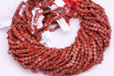 Natural Red Jasper Beads 6mm Star Shaped Real Gemstone 15" Strand Smooth Gemstone Beads