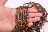 Natural Tiger's Eye Tiger Eye Beads 6mm Star Shaped Real Gemstone 15" Strand Smooth Gemstone Beads