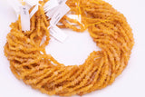 Amber Jade Beads 6mm Star Shaped Real Gemstone 15" Strand Smooth Gemstone Beads