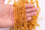 Amber Jade Beads 6mm Star Shaped Real Gemstone 15" Strand Smooth Gemstone Beads