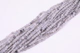 Natural Tourmalinated Quartz Beads 6mm Star Shaped Real Gemstone 15" Strand Smooth Gemstone Beads