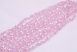 Pink AB Butterfly Crystal Beads 1 Strand