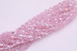 Pink AB Butterfly Crystal Beads 1 Strand around 7x8mm