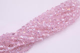 Pink AB Butterfly Crystal Beads 1 Strand