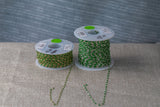 Emerald Green- 1.5mm Gold-filled Or Sterling Silver Multi Enamel Chain by the foot or 50 feet-- Permanent Jewelry Chain-