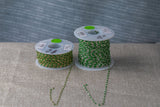 Emerald Green- 1.5mm Gold-filled Or Sterling Silver Multi Enamel Chain by the foot or 50 feet-- Permanent Jewelry Chain-