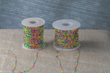 Skittle Rainbow- 1.5mm Gold-filled Or Sterling Silver Multi Enamel Chain by the foot or 50 feet-- Permanent Jewelry Chain-