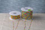 Rainbow- 1.5mm Gold-filled Or Sterling Silver Multi Color Close Tight Spacing Enamel Chain by the foot or 50 feet-- Permanent Jewelry Chain