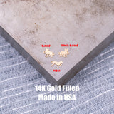 Bulldog French Bull Dog Pitbull Connector - 14Kt Gold Filled Sterling Silver - Animal Charms - Permanent Jewelry Supply