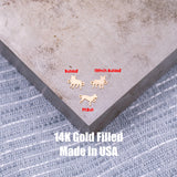Bulldog French Bull Dog Pitbull Connector - 14Kt Gold Filled Sterling Silver - Animal Charms - Permanent Jewelry Supply