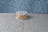Gold Filled Freshwater Pearl Rosary Chain, Wholesale, BULK Low Price, Chain by foot- Hand made In House Permanent Jewelry Chain