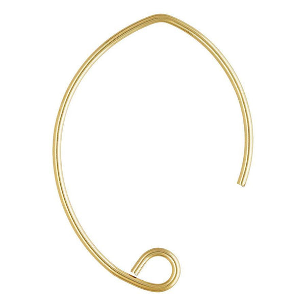 Gold Filled Earring Wire Earwire 20mm - 14/20 Gold Filled- USA Product-All Sizes 2 pcs (1 Pair)