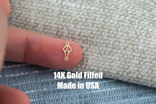 Halloween Mask Scream Ghost Permanent Jewelry Connector or Charm- Intricate Detail - 14kt gold filled or Sterling Silver - Made in the USA