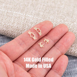 Heart Hands Love Connectors - 14Kt Gold Filled or Sterling Silver- Connectors - Bracelet or Necklace Permanent Jewelry Supply