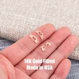 Heart Hands Love Connectors - 14Kt Gold Filled or Sterling Silver- Connectors - Bracelet or Necklace Permanent Jewelry Supply