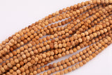 Natural Golden Sandalwood !Strong Scent! Smooth Round Beads 6mm 8mm 10mm 12mm 15.5" Strand Very Fragrant!