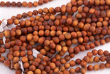 Natural Golden Sandalwood !Strong Scent! Smooth Round Beads 6mm 8mm 10mm 12mm 15.5" Strand Very Flagrant!